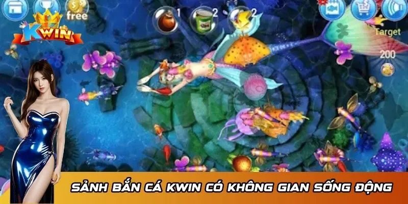 Sảnh bắn cá KWIN sở hữu không gian sống động